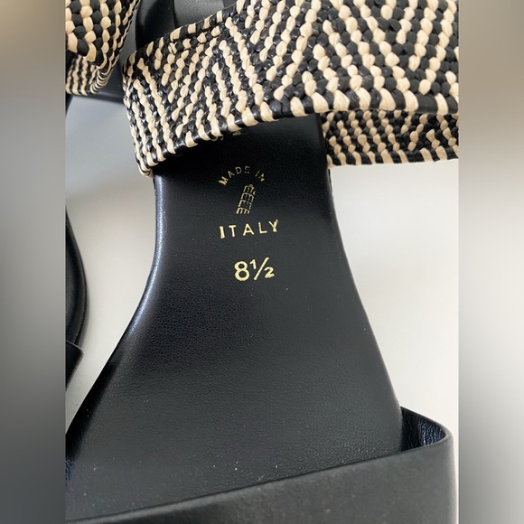 Italian Shoemakers, Made in Italy, Infamous Heeled Black Sandals, Size 8.5 - Picture 4 of 6